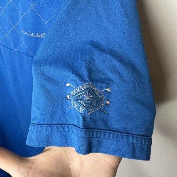 Mens Travis‎ Mathew Blue Short Sleeve Country Club Golf Polo Shirt Size Medium - Picture 2 of 3